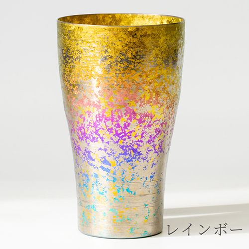 チタン二重タンブラー 鈦虹 マグナム レインボー