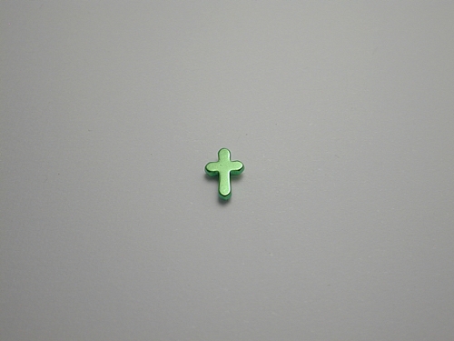 チタンピアス　クロス　フローラルグリーンチタンピアス　クロス　フローラルグリーン